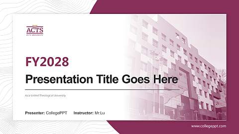 Asia United Theological University Academic Presentation/Research Findings Report PPT Template