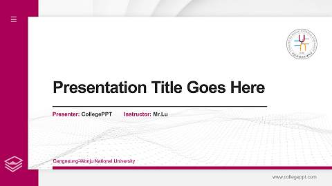 Gangneung-Wonju National University Thesis Proposal/Graduation Defense PPT Template