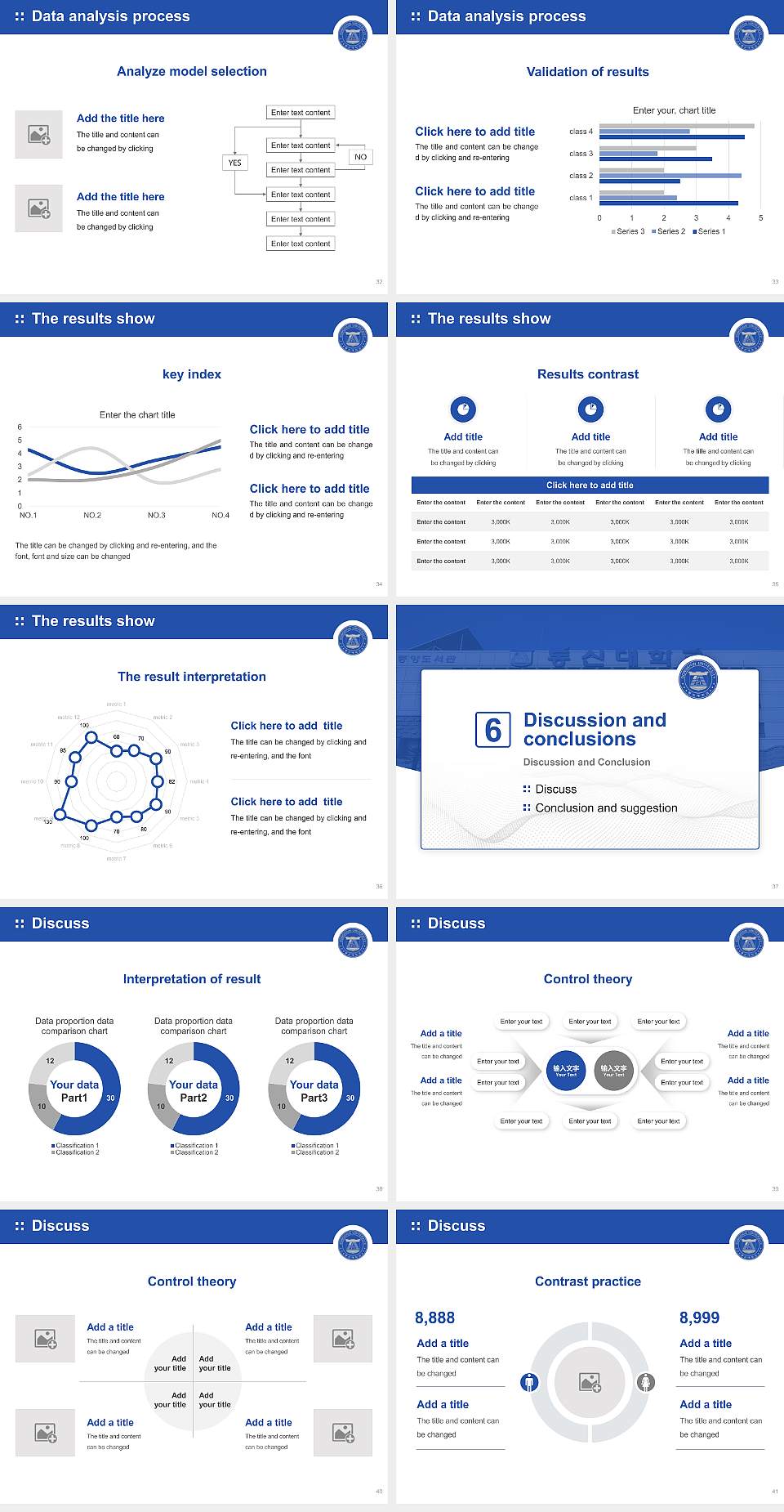 Dongshin University Graduation Thesis Defense PPT Template4:3 ratio PPT effect preview image5