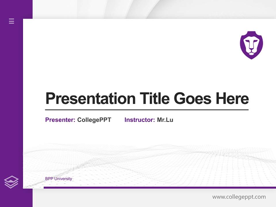 BPP University Thesis Proposal/Graduation Defense PPT Template4:3 ratio PPT effect preview image5