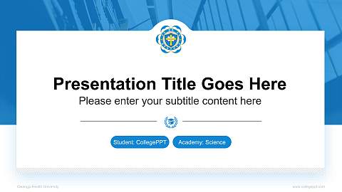 Gwangju Health University National Scholarship Defense PPT Template