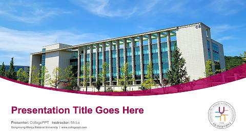 Gangneung-Wonju National University Course/Courseware Creation PPT Template