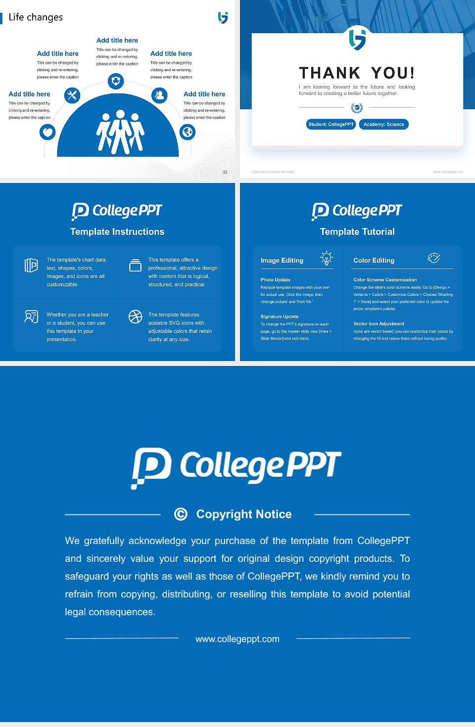 Gyeongbuk College of Health National Scholarship Defense PPT Template4:3 ratio PPT effect preview image4