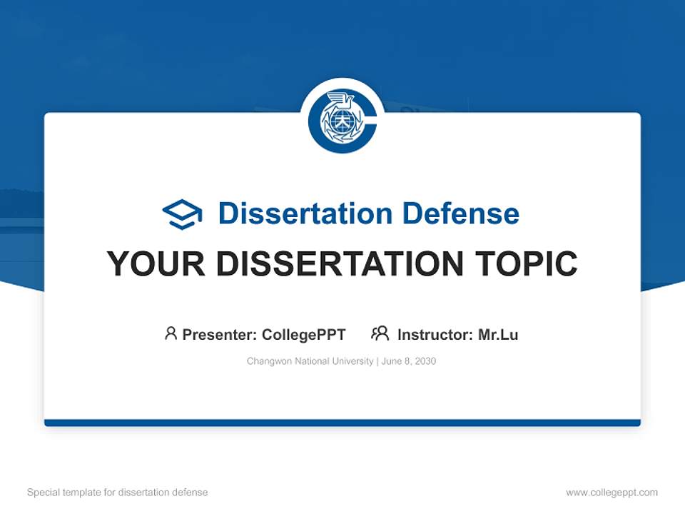 Changwon National University Graduation Thesis Defense PPT Template4:3 ratio PPT effect preview image7