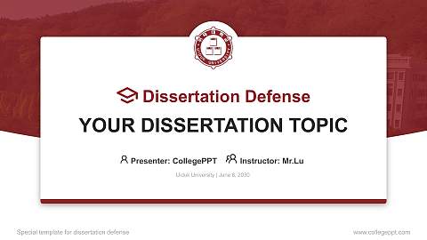 Uiduk University Graduation Thesis Defense PPT Template
