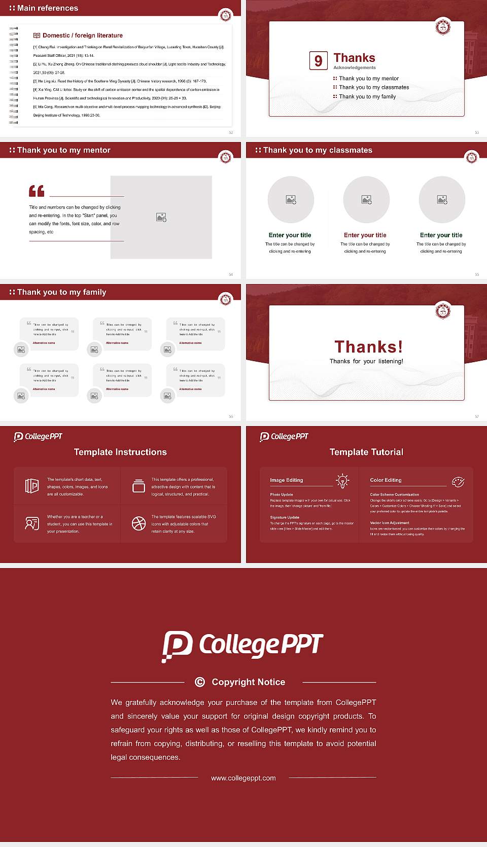 Uiduk University Graduation Thesis Defense PPT Template16:9 ratio PPT effect preview image7
