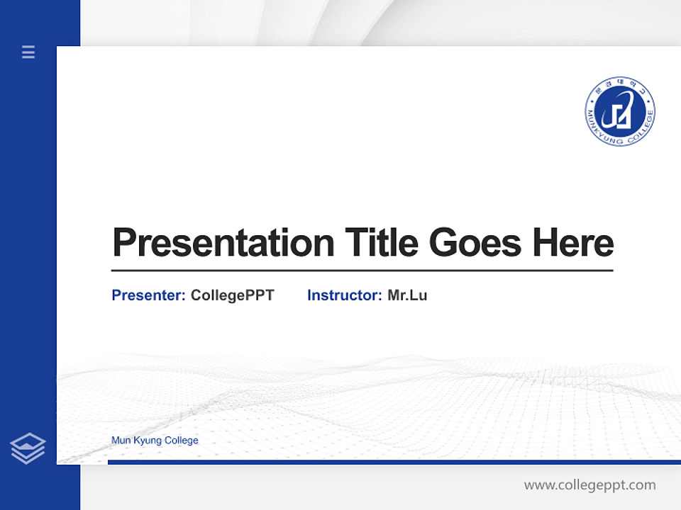 Mun Kyung College Thesis Proposal/Graduation Defense PPT Template_Slide preview image1