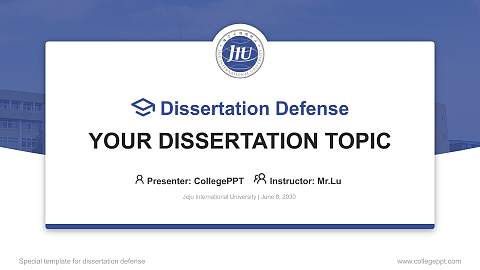 Jeju International University Graduation Thesis Defense PPT Template