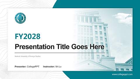Hankuk University of Foreign Studies Academic Presentation/Research Findings Report PPT Template