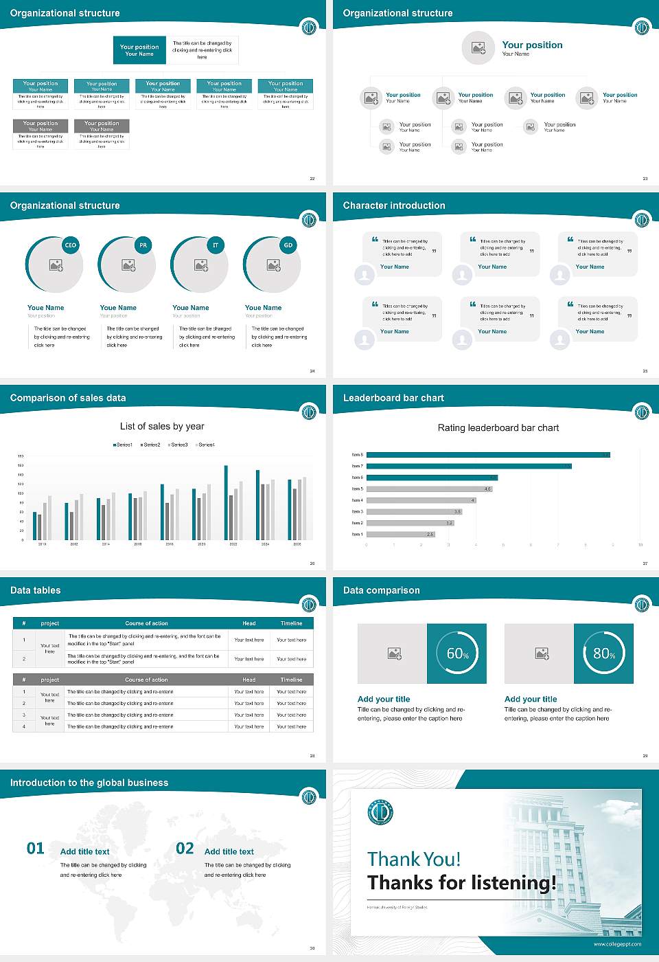 Hankuk University of Foreign Studies Academic Presentation/Research Findings Report PPT Template16:9 ratio PPT effect preview image4