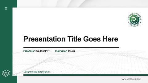 Dongnam Health University Thesis Proposal/Graduation Defense PPT Template