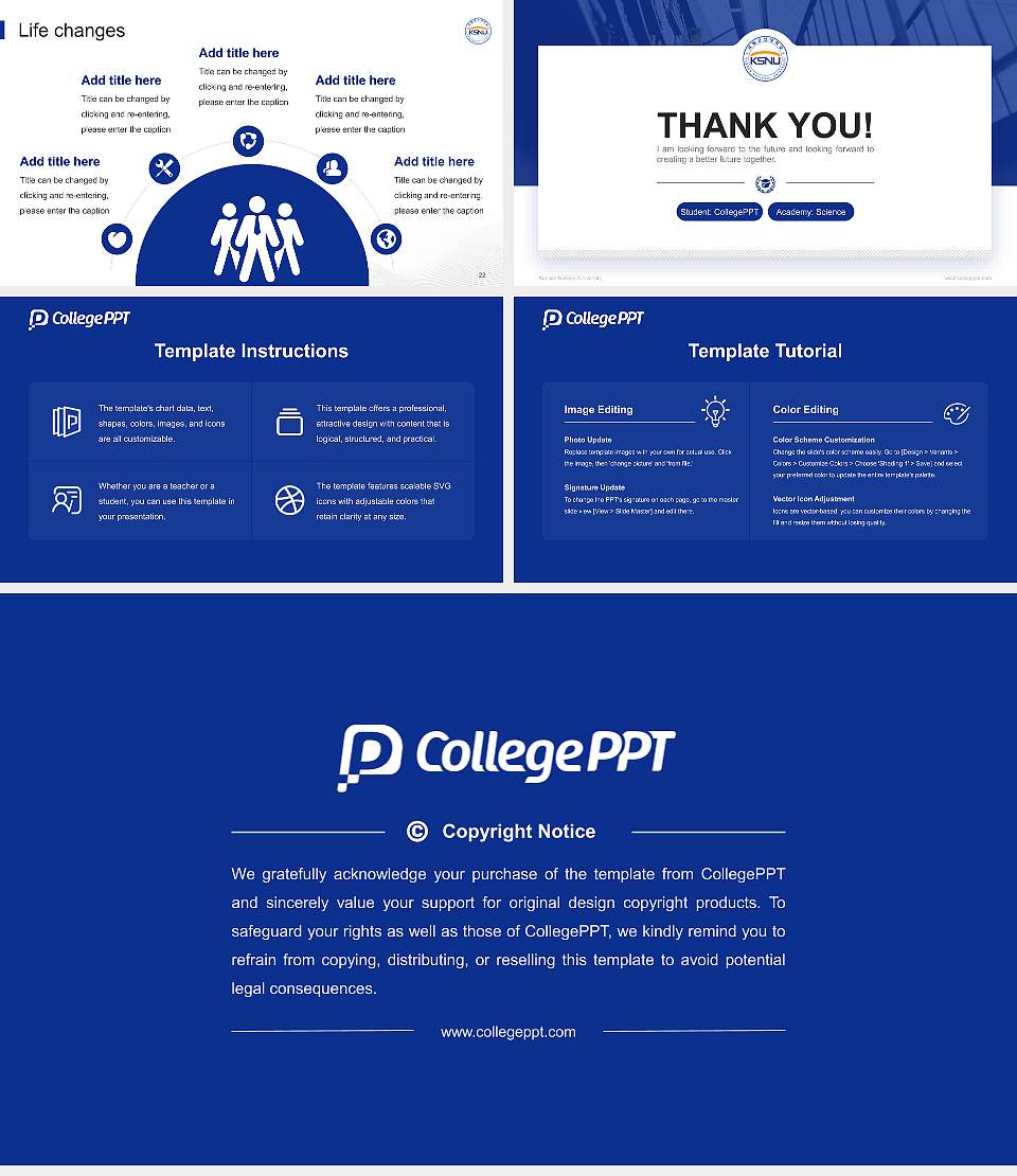 Kunsan National University National Scholarship Defense PPT Template16:9 ratio PPT effect preview image4