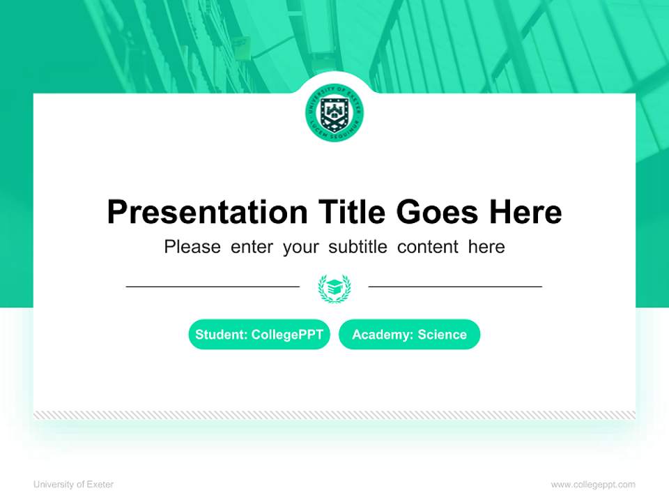 University of Exeter National Scholarship Defense PPT Template4:3 ratio PPT effect preview image4