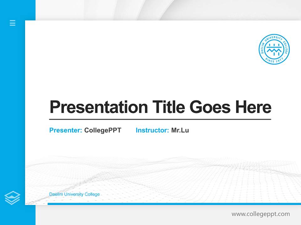 Daelim University College Thesis Proposal/Graduation Defense PPT Template4:3 ratio PPT effect preview image5