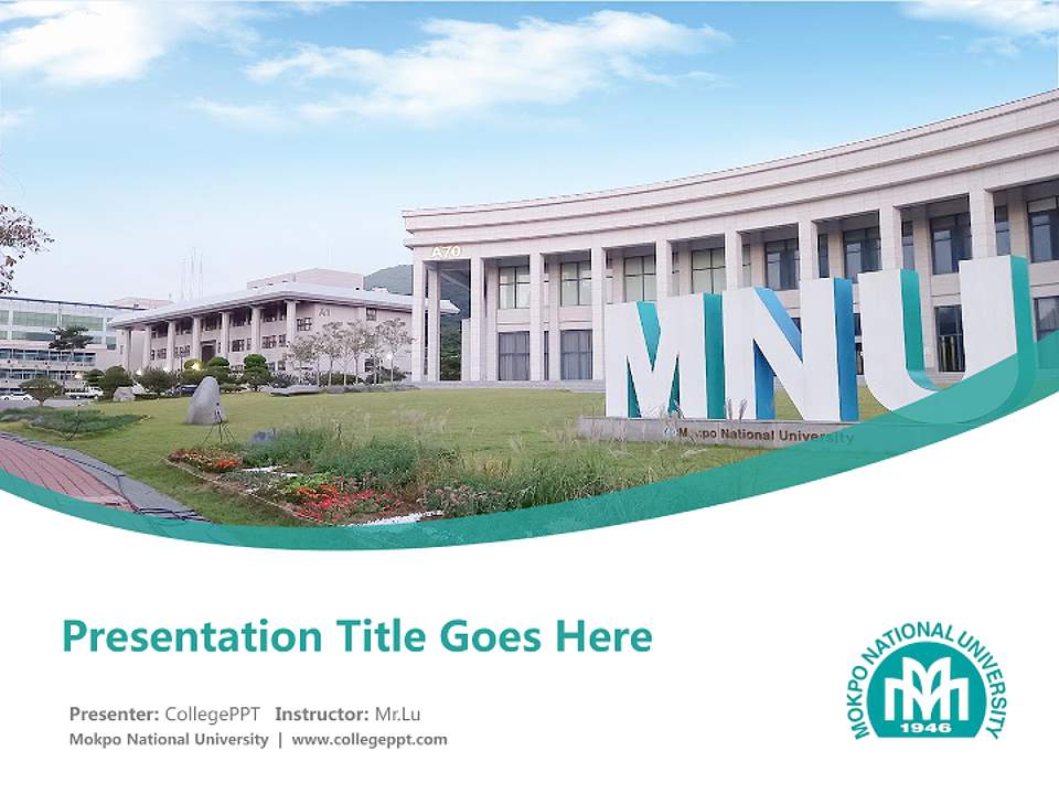 Mokpo National University Course/Courseware Creation PPT Template4:3 ratio PPT effect preview image5