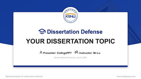 Kunsan National University Graduation Thesis Defense PPT Template