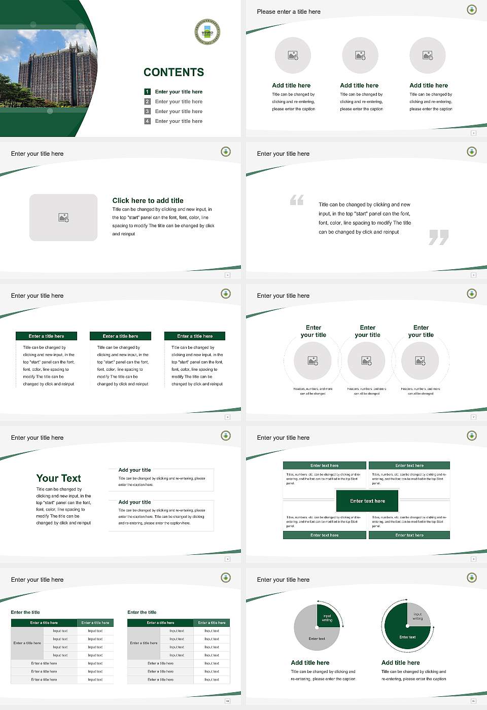 Gwangju University Course/Courseware Creation PPT Template16:9 ratio PPT effect preview image2
