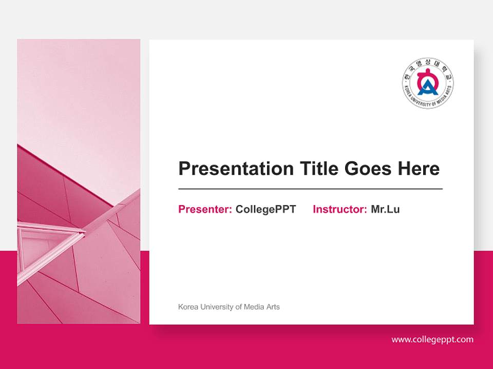 Korea University of Media Arts General Purpose PPT Template4:3 ratio PPT effect preview image6