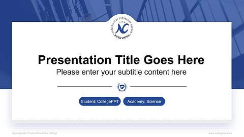 Gyeongnam Provincial Namhae College National Scholarship Defense PPT Template
