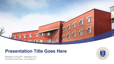 Gyeongbuk Provincial College Course/Courseware Creation PPT Template