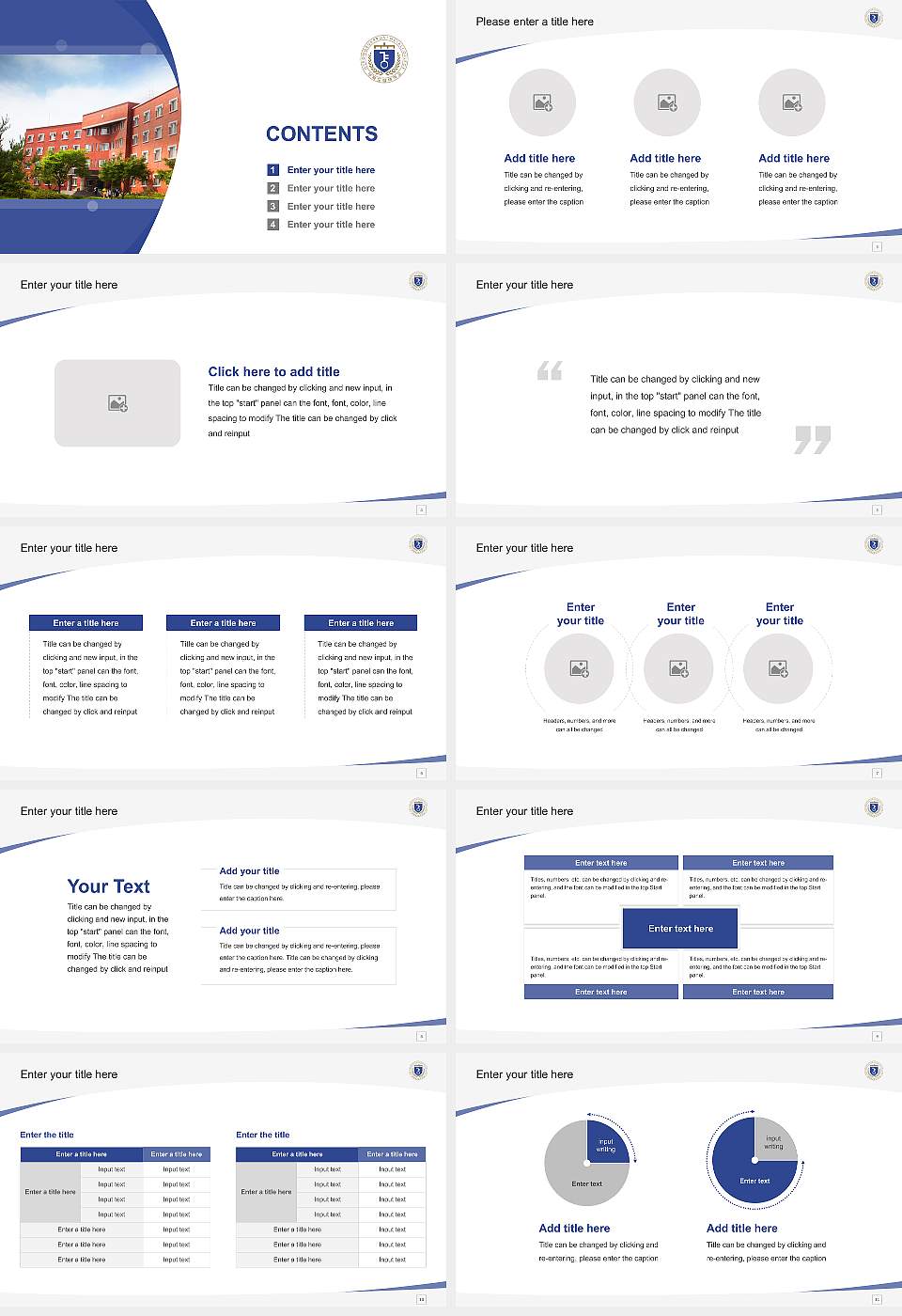 Gyeongbuk Provincial College Course/Courseware Creation PPT Template16:9 ratio PPT effect preview image2