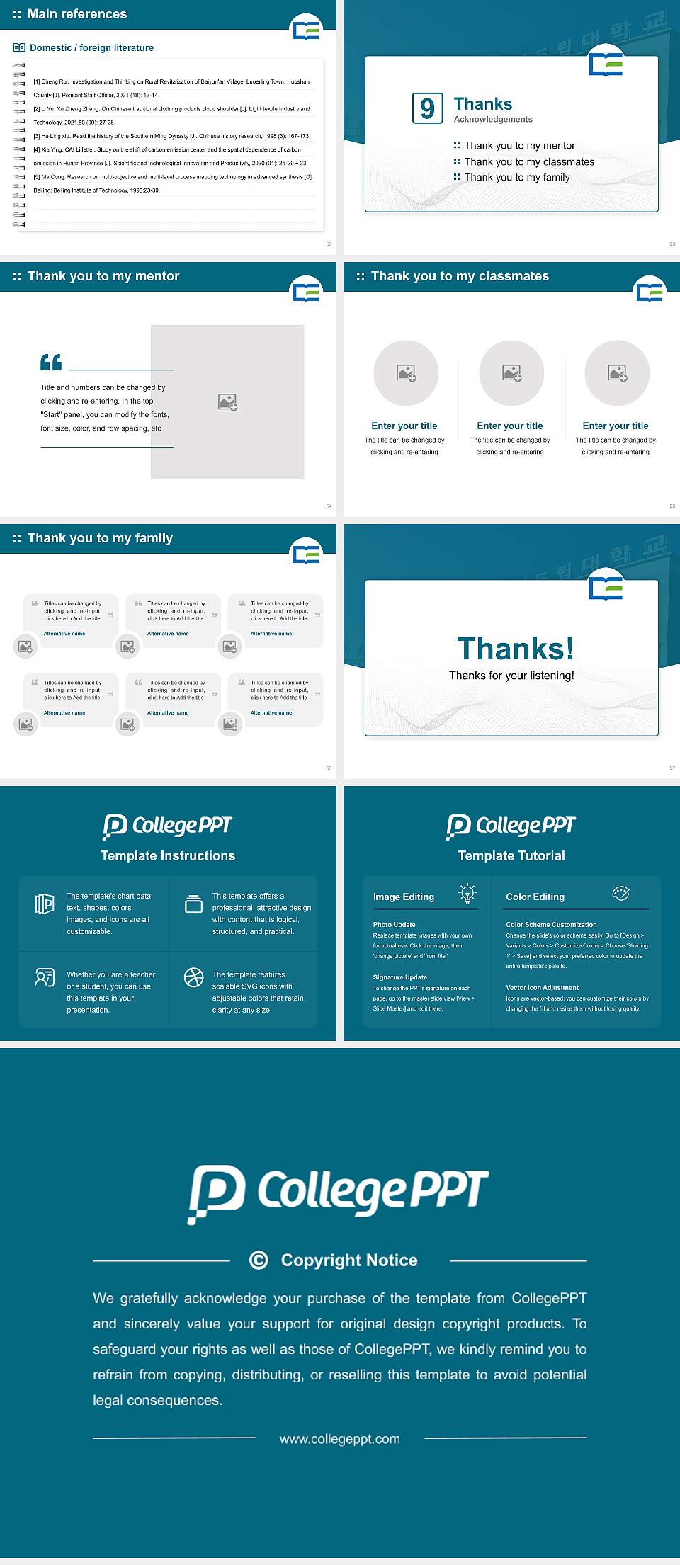 Jeonnam State University Graduation Thesis Defense PPT Template4:3 ratio PPT effect preview image7
