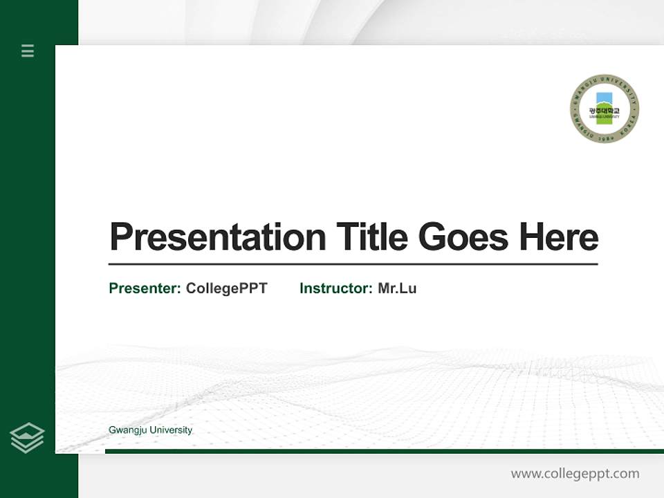 Gwangju University Thesis Proposal/Graduation Defense PPT Template4:3 ratio PPT effect preview image5