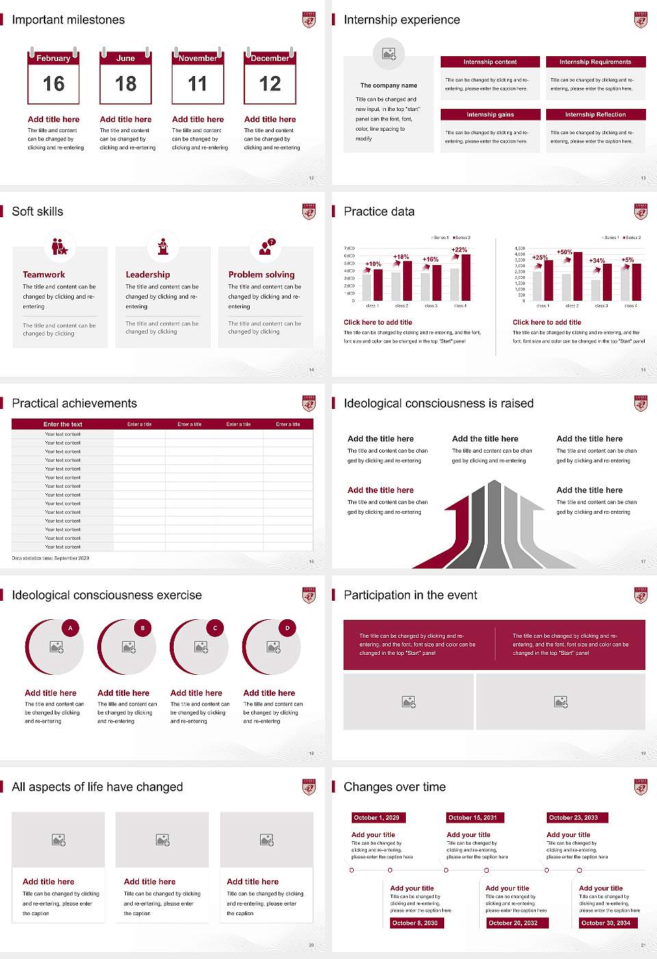 Korea University National Scholarship Defense PPT Template16:9 ratio PPT effect preview image3