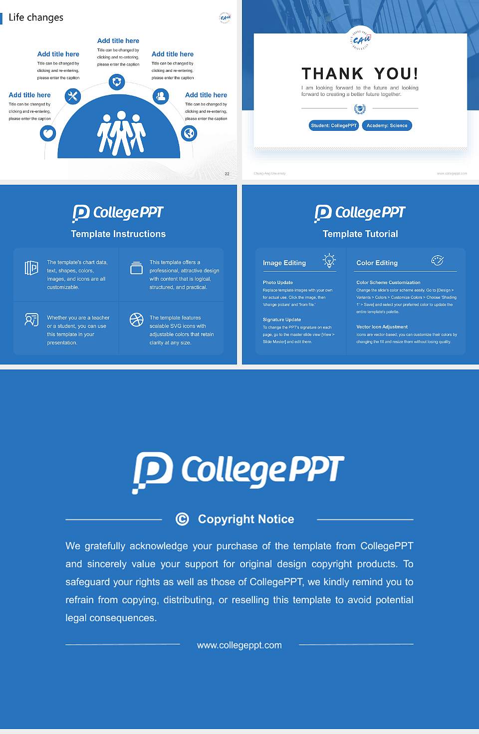 Chung-Ang University National Scholarship Defense PPT Template4:3 ratio PPT effect preview image4