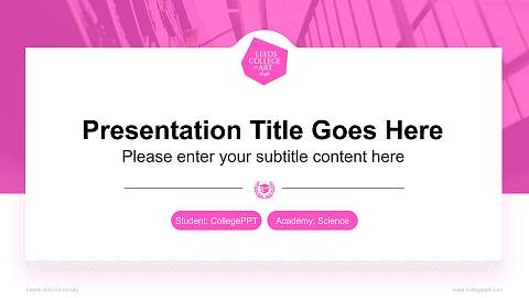 Leeds Arts University National Scholarship Defense PPT Template
