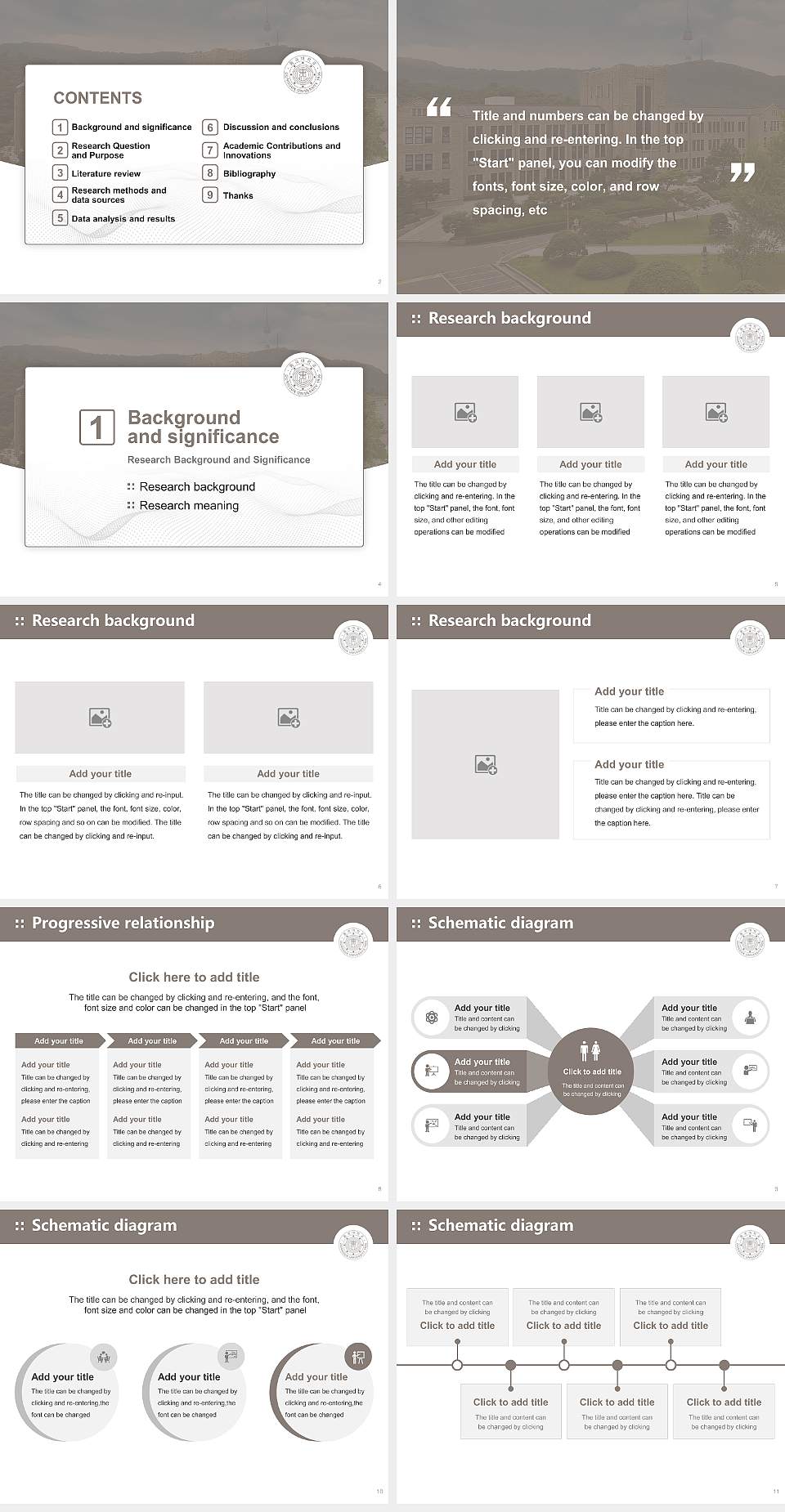 Dongguk University Graduation Thesis Defense PPT Template4:3 ratio PPT effect preview image2