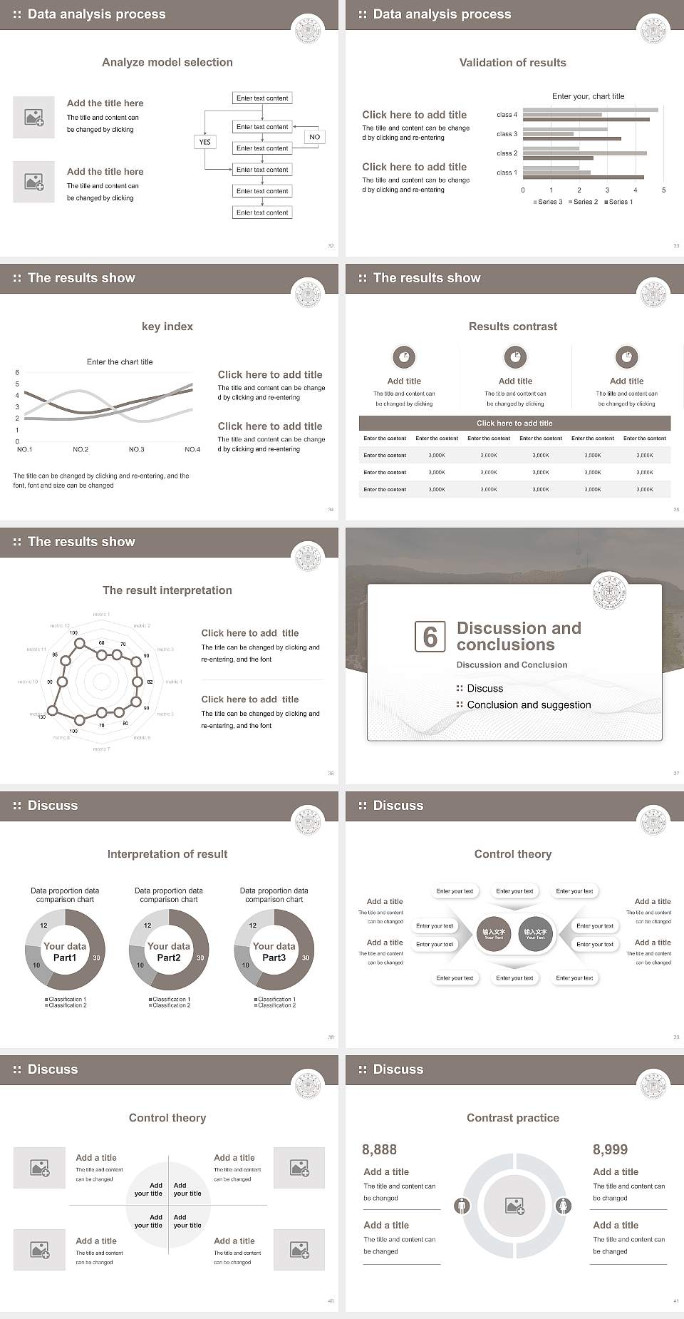 Dongguk University Graduation Thesis Defense PPT Template4:3 ratio PPT effect preview image5