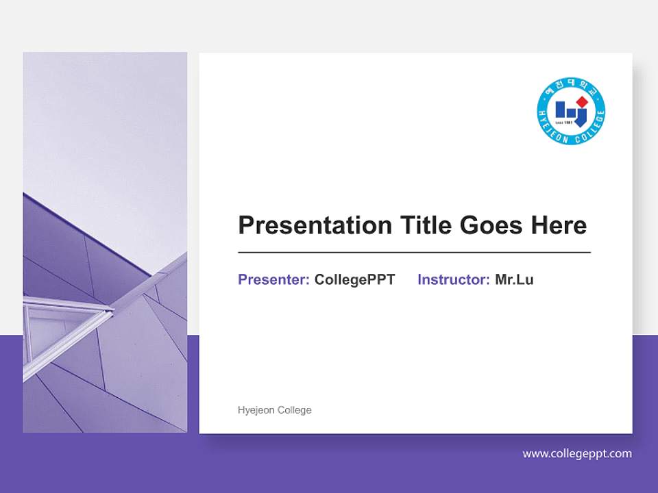 Hyejeon College General Purpose PPT Template4:3 ratio PPT effect preview image6