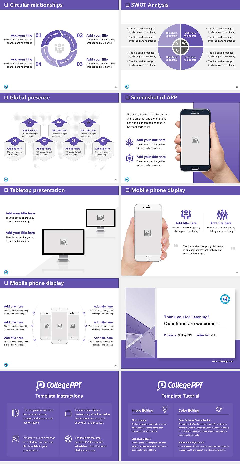 Hyejeon College General Purpose PPT Template4:3 ratio PPT effect preview image5