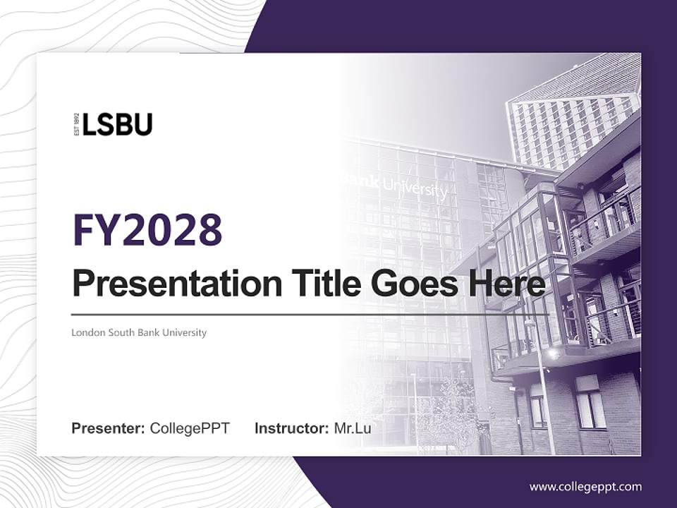 London South Bank University Academic Presentation/Research Findings Report PPT Template4:3 ratio PPT effect preview image5