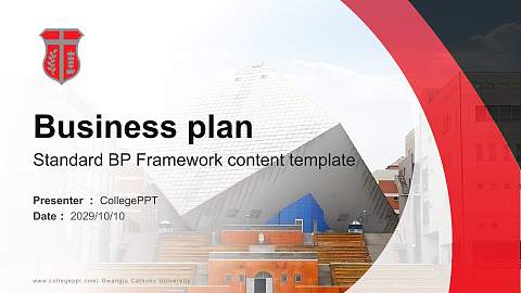 Gwangju Catholic University Competition/Entrepreneurship Contest PPT Template