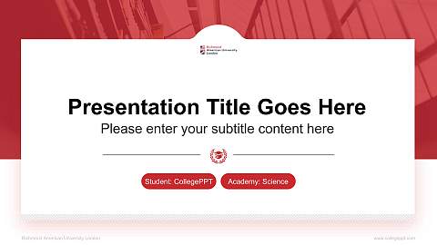 Richmond American University London National Scholarship Defense PPT Template