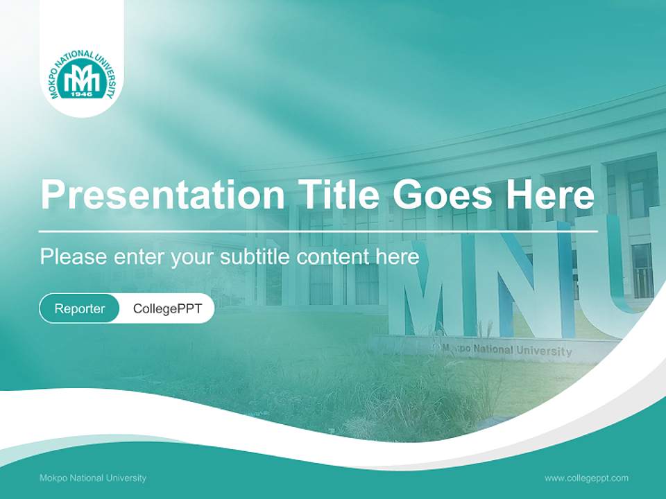Mokpo National University Lecture Sharing and Networking Event PPT Template4:3 ratio PPT effect preview image4