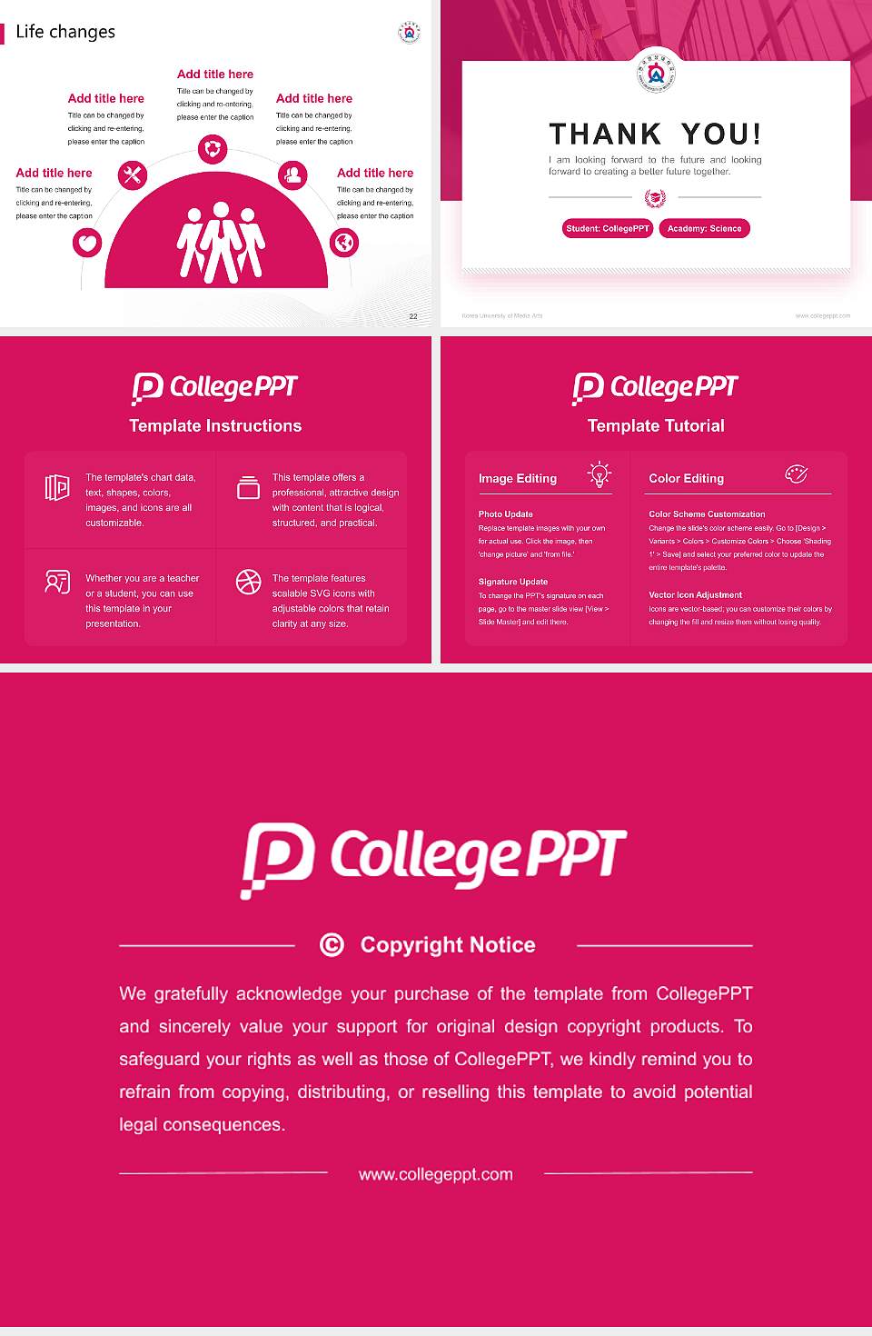Korea University of Media Arts National Scholarship Defense PPT Template4:3 ratio PPT effect preview image4