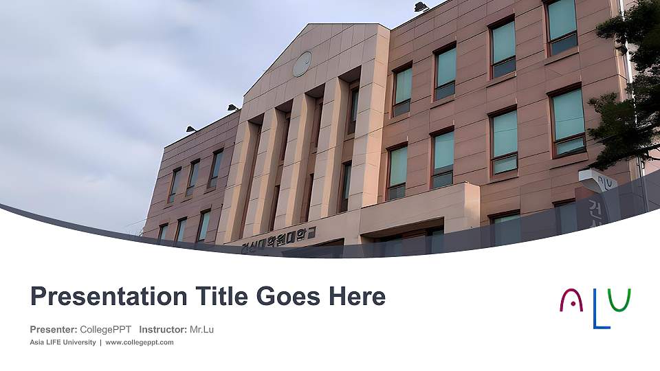 Asia LIFE University Course/Courseware Creation PPT Template16:9 ratio PPT effect preview image