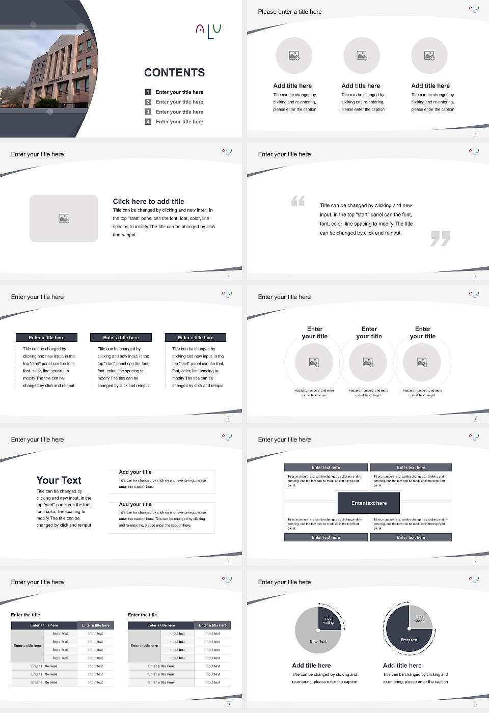 Asia LIFE University Course/Courseware Creation PPT Template16:9 ratio PPT effect preview image2