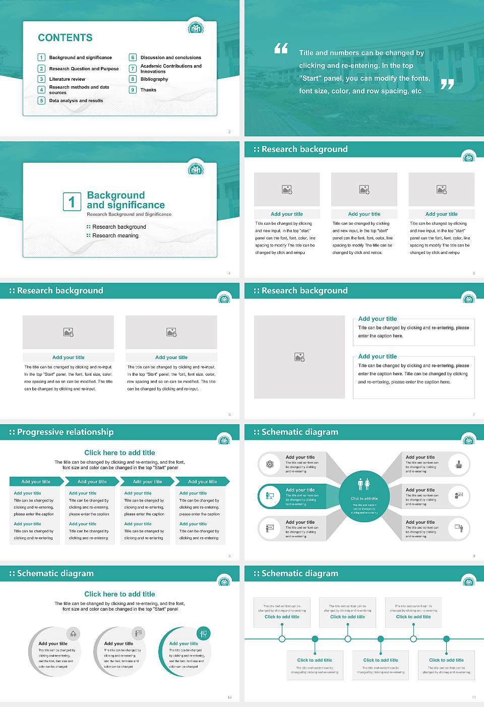 Mokpo National University Graduation Thesis Defense PPT Template16:9 ratio PPT effect preview image2