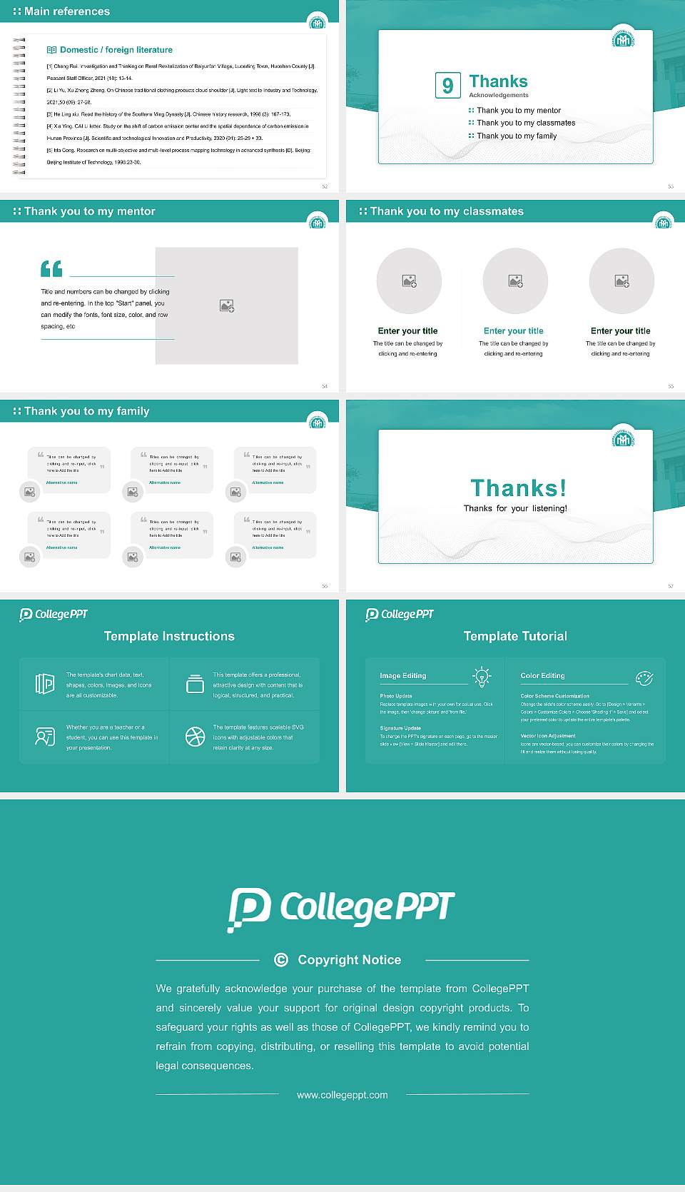 Mokpo National University Graduation Thesis Defense PPT Template16:9 ratio PPT effect preview image7