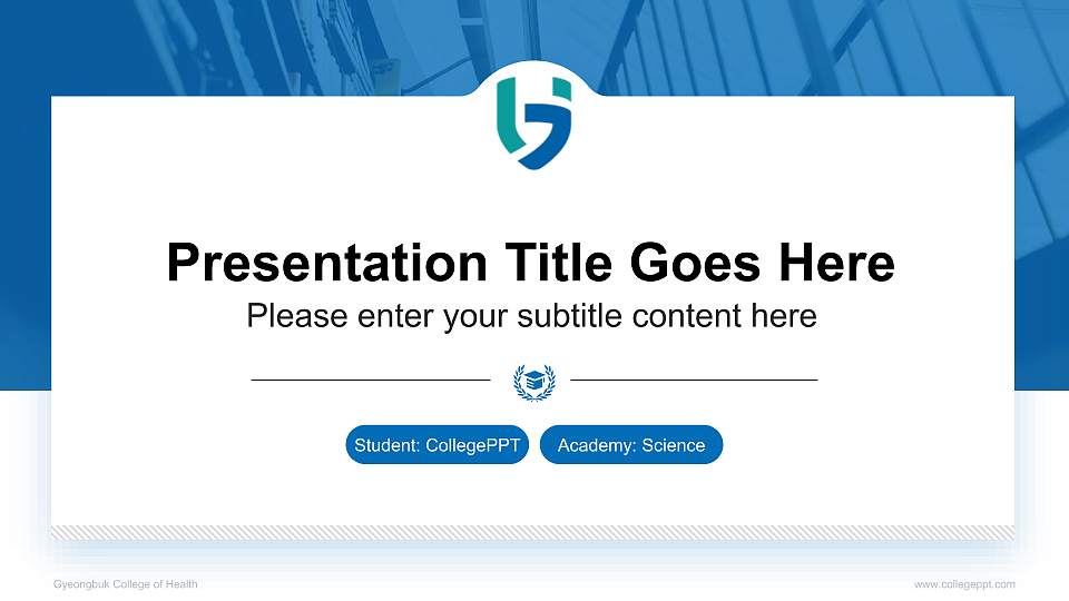 Gyeongbuk College of Health National Scholarship Defense PPT Template16:9 ratio PPT effect preview image
