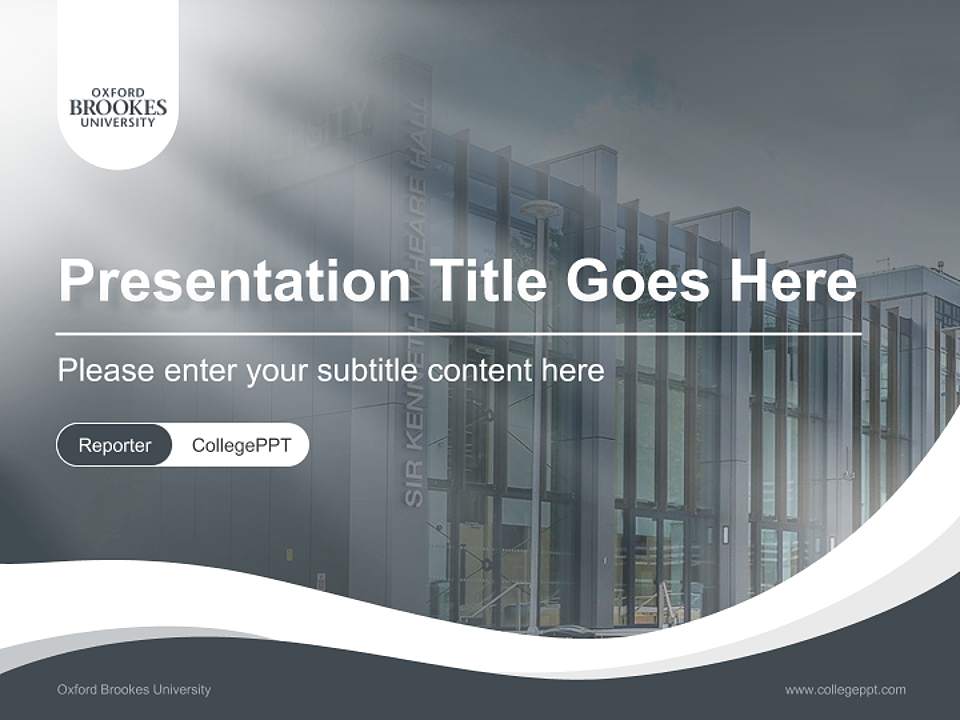 Oxford Brookes University Lecture Sharing and Networking Event PPT Template4:3 ratio PPT effect preview image4