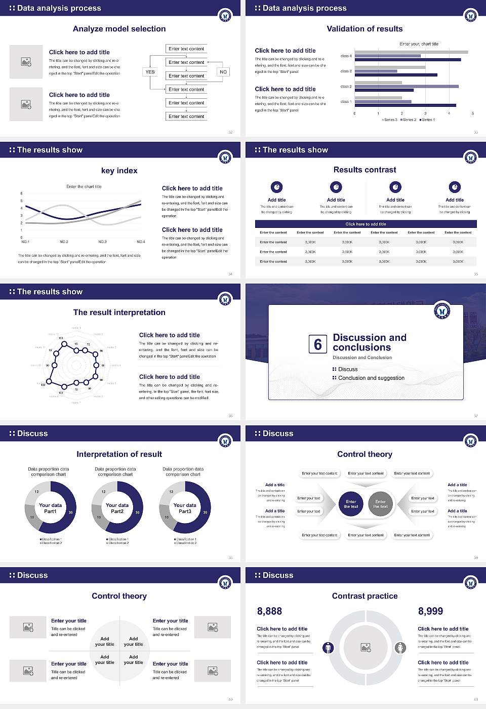 Halla University Graduation Thesis Defense PPT Template16:9 ratio PPT effect preview image5