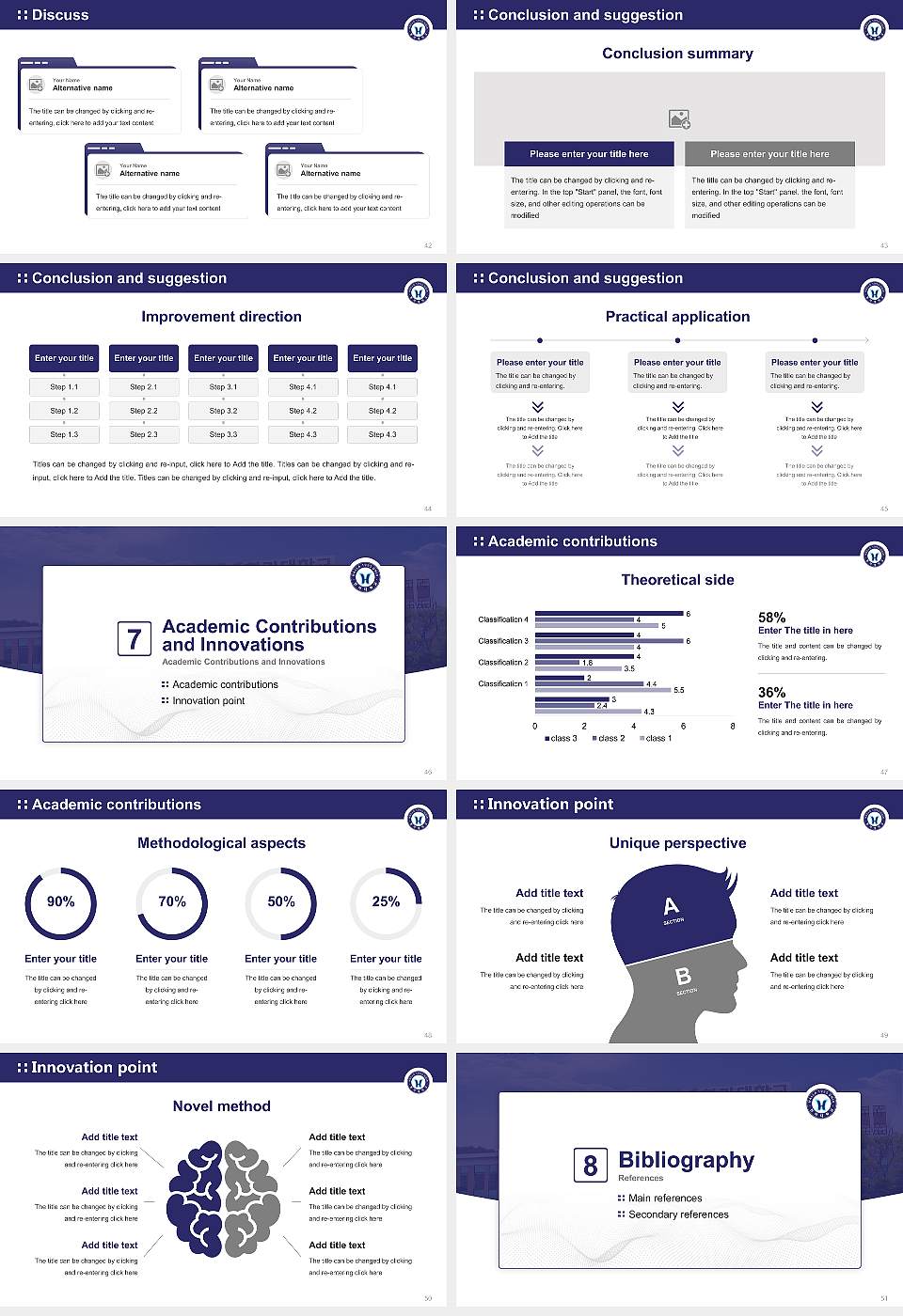 Halla University Graduation Thesis Defense PPT Template16:9 ratio PPT effect preview image6