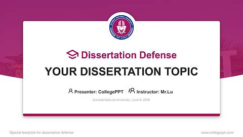 Jeonbuk National University Graduation Thesis Defense PPT Template