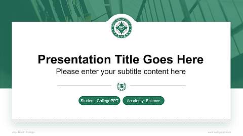 Jinju Health College National Scholarship Defense PPT Template