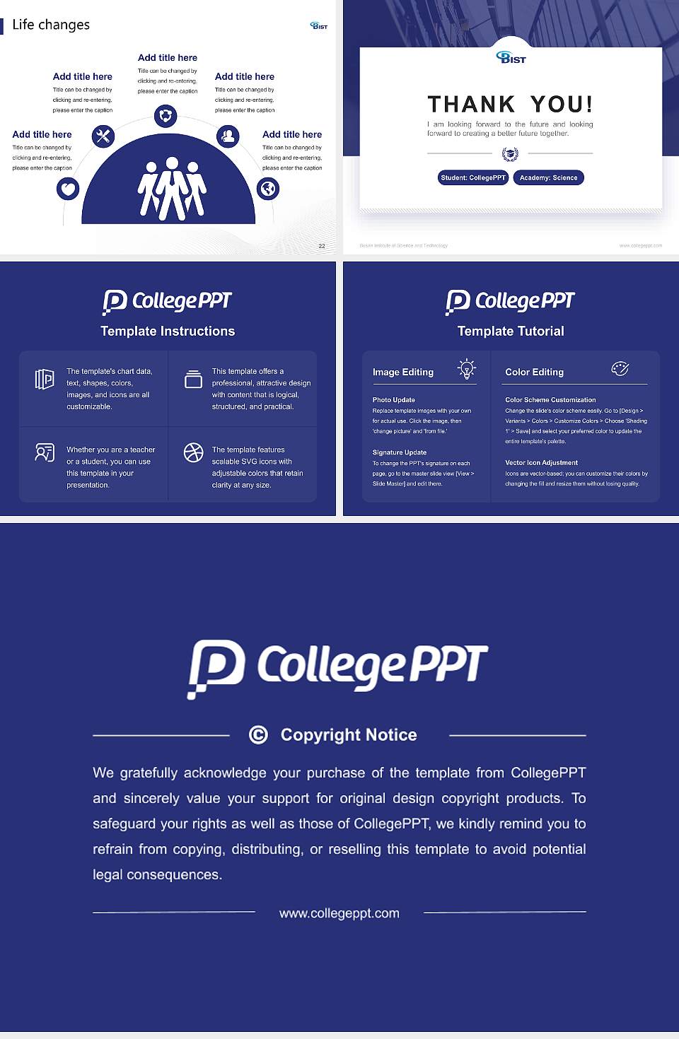 Busan Institute of Science and Technology National Scholarship Defense PPT Template4:3 ratio PPT effect preview image4